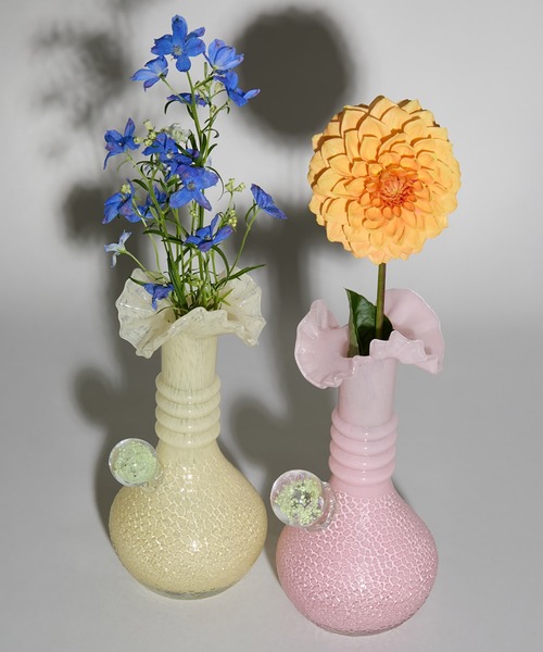 Casselini(キャセリーニ)の「Casselini HOME(キャセリーニ ホーム)ガラスフラワーベースBG(フラワーベース・レディース・イエロー/コーラル/ホワイト/ピンク/ブルー・FREE)」の5枚目の写真