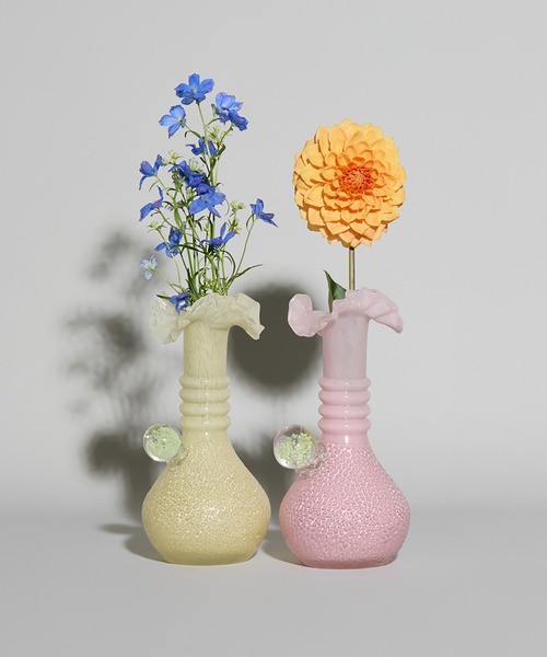 Casselini(キャセリーニ)の「Casselini HOME(キャセリーニ ホーム)ガラスフラワーベースBG(フラワーベース・レディース・イエロー/コーラル/ホワイト/ピンク/ブルー・FREE)」の6枚目の写真