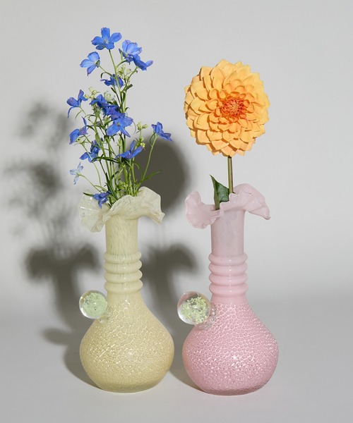 Casselini(キャセリーニ)の「Casselini HOME(キャセリーニ ホーム)ガラスフラワーベースBG(フラワーベース・レディース・イエロー/コーラル/ホワイト/ピンク/ブルー・FREE)」の7枚目の写真