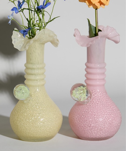 Casselini(キャセリーニ)の「Casselini HOME(キャセリーニ ホーム)ガラスフラワーベースBG(フラワーベース・レディース・イエロー/コーラル/ホワイト/ピンク/ブルー・FREE)」の8枚目の写真