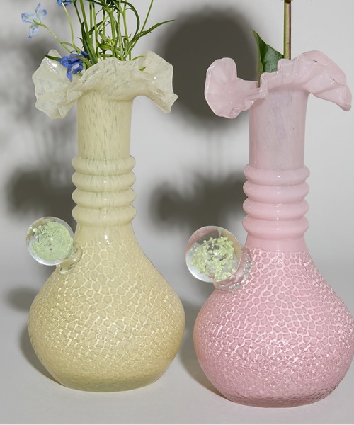 Casselini(キャセリーニ)の「Casselini HOME(キャセリーニ ホーム)ガラスフラワーベースBG(フラワーベース・レディース・イエロー/コーラル/ホワイト/ピンク/ブルー・FREE)」の10枚目の写真