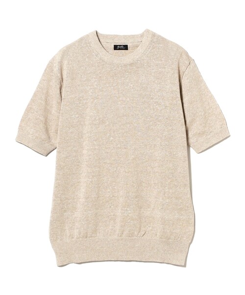 BRILLA per il gusto（ブリッラペルイルグースト）の「リネンコットン ショートスリーブ ニット（Tシャツ/カットソー・メンズ・シルバー/ブラック/ベージュ・S/M/L/XL）」の3枚目の写真