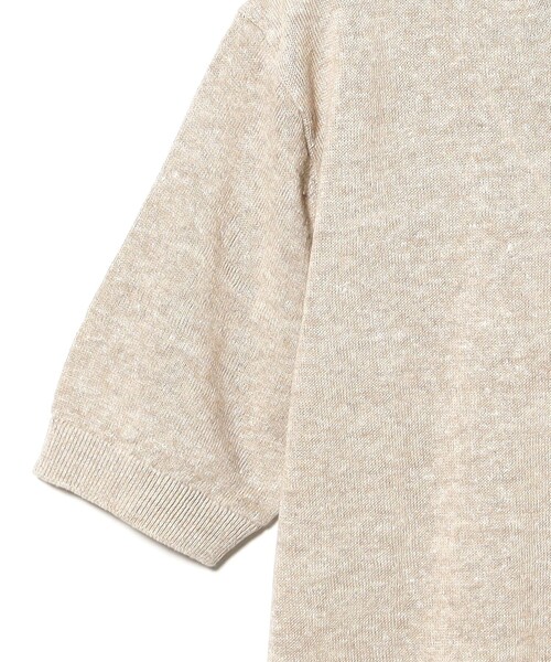 BRILLA per il gusto（ブリッラペルイルグースト）の「リネンコットン ショートスリーブ ニット（Tシャツ/カットソー・メンズ・シルバー/ブラック/ベージュ・S/M/L/XL）」の4枚目の写真