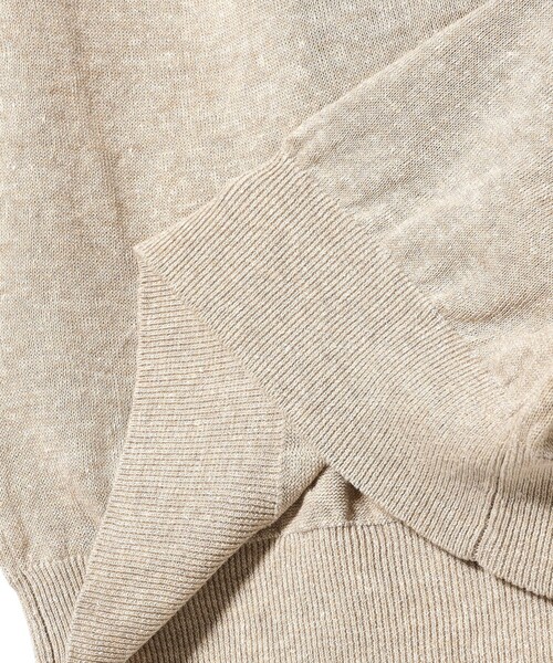 BRILLA per il gusto（ブリッラペルイルグースト）の「リネンコットン ショートスリーブ ニット（Tシャツ/カットソー・メンズ・シルバー/ブラック/ベージュ・S/M/L/XL）」の8枚目の写真