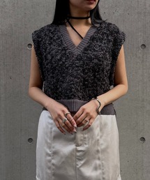 &g'aime | 【&ｇ'aime 】MIXカラーベスト Mix Color Vest(ベスト)