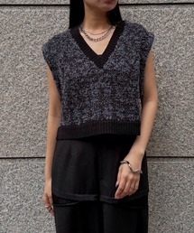 &g'aime | 【&ｇ'aime 】MIXカラーベスト Mix Color Vest(ベスト)