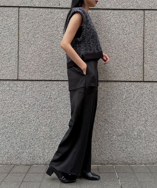 &g'aime（アンジェム）の「【&ｇ'aime 】MIXカラーベスト Mix Color Vest（ベスト・レディース・アイボリー/ブラック/チャコールグレー・FREE）」の20枚目の写真