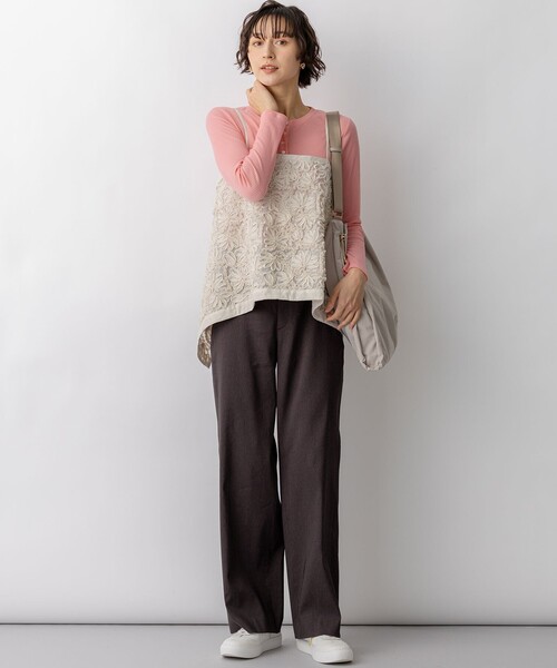 23区(ニジュウサンク)の「ドロ-ストリング ショルダーバッグ(L)(ショルダーバッグ・レディース・ベージュ系/ブラック系・F)」の3枚目の写真