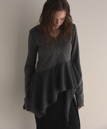 MIELI INVARIANT | Peplum Henry Tops(Tシャツ/カットソー)