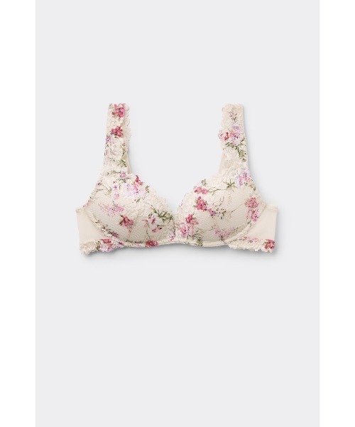 Intimissimi（インティミッシミ）の「Pretty Flowers Gioia スーパープッシュアップブラ（ブラジャー・レディース・ホワイト×ピンク・75C/75B/70B）」の5枚目の写真