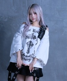 Amilige（アミリージュ）の「クロスオフショルトップス（スウェット）」