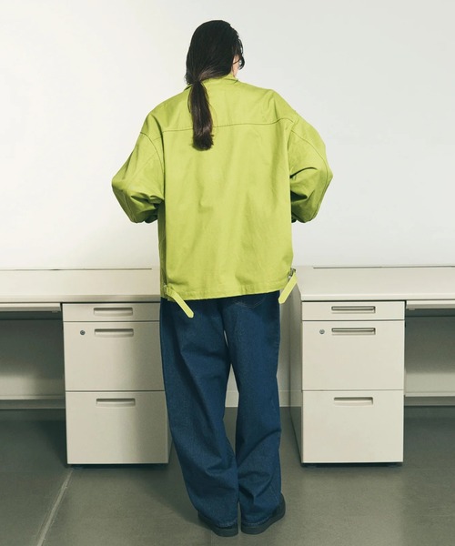 PHINGERIN（フィンガリン）の「【PHINGERIN】TWILL ZIP WORK JACKET（ブルゾン・メンズ・ライトグリーン/ベージュ・M/L）」の4枚目の写真