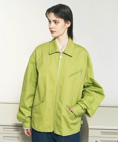 PHINGERIN（フィンガリン）の「【PHINGERIN】TWILL ZIP WORK JACKET（ブルゾン・メンズ・ライトグリーン/ベージュ・M/L）」の5枚目の写真