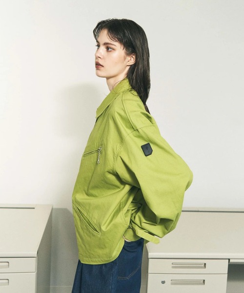 PHINGERIN（フィンガリン）の「【PHINGERIN】TWILL ZIP WORK JACKET（ブルゾン・メンズ・ライトグリーン/ベージュ・M/L）」の6枚目の写真