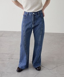 etoll. | シームデザインフレアデニムパンツ(デニムパンツ)
