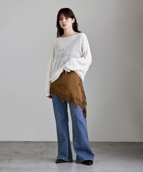 etoll.（エトル）の「シームデザインフレアデニムパンツ（デニムパンツ・レディース・ブルー/グレー・M/S）」の18枚目の写真