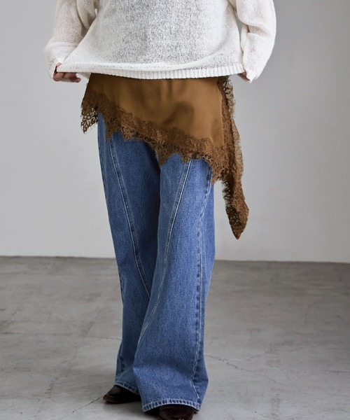 etoll.（エトル）の「シームデザインフレアデニムパンツ（デニムパンツ・レディース・ブルー/グレー・M/S）」の20枚目の写真