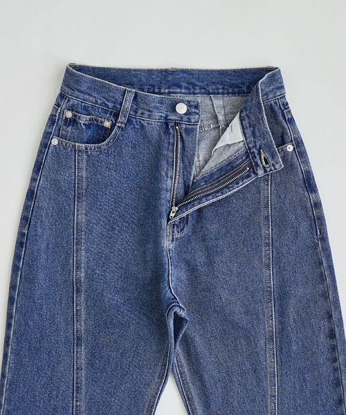 etoll.（エトル）の「シームデザインフレアデニムパンツ（デニムパンツ・レディース・ブルー/グレー・M/S）」の13枚目の写真