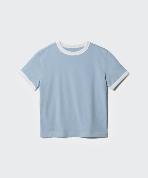 MUSINSA STANDARD KIDS（ムシンサスタンダードキッズ）の「リラックスドリンガーTシャツ [ブルーグレー]（Tシャツ/カットソー・レディース・その他・100/110/120/130/140/150/160）」の2枚目の写真