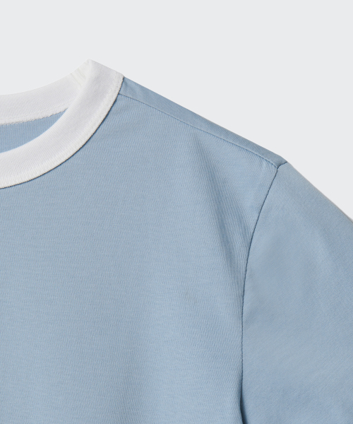 MUSINSA STANDARD KIDS（ムシンサスタンダードキッズ）の「リラックスドリンガーTシャツ [ブルーグレー]（Tシャツ/カットソー・レディース・その他・100/110/120/130/140/150/160）」の6枚目の写真