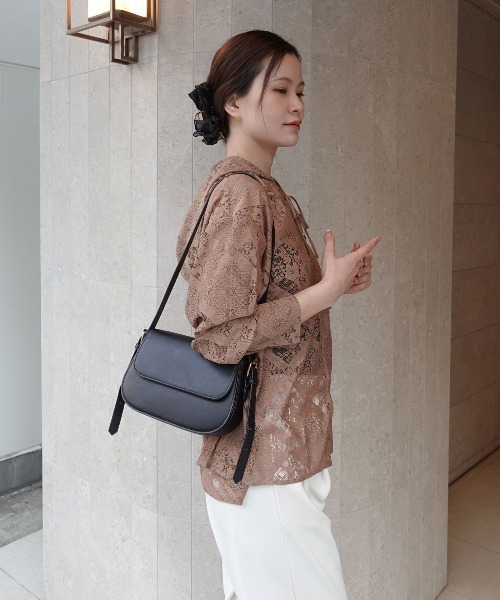 CORNERS(コーナーズ)の「ブロックレースフード付きブラウス(Tシャツ/カットソー・レディース・アイボリー/ホワイト/ベージュ/ブラック・M)」の12枚目の写真