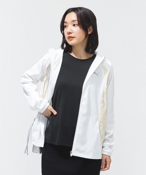 PUMA（プーマ）の「プーマ PUMA クロス AOP JKT（ナイロンジャケット・レディース・ブラウン/ホワイト/ブラック・S/M/L/XL）」の15枚目の写真