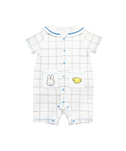 Miffy（ ミッフィー）の「miffy ミッフィー 半袖カバーオール メッシュセーラー（ロンパース・キッズ・ホワイト系/ホワイト・80ｃｍ/70cm）」の4枚目の写真