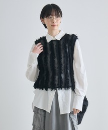 LILLY LYNQUE ニットフリンジベスト