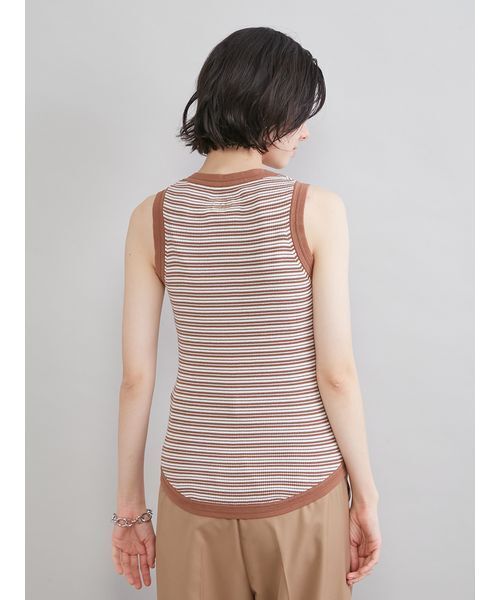 Mila Owen（ミラオーウェン）の「ＵＶケアアメスリボーダータンク（タンクトップ・レディース・ブラック/キャメル/レッド・0/1）」の8枚目の写真