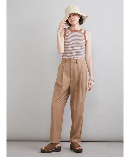 Mila Owen（ミラオーウェン）の「ＵＶケアアメスリボーダータンク（タンクトップ・レディース・ブラック/キャメル/レッド・0/1）」の14枚目の写真