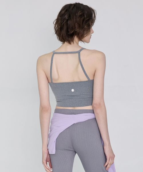 DEVIWEAR(デヴィウェア)の「女性 ヨガウェア DEVI-TS0032-グレー ピラティス フェノミ クロップトップ(チューブトップ・レディース・その他・LARGE/MEDIUM/SMALL)」の2枚目の写真