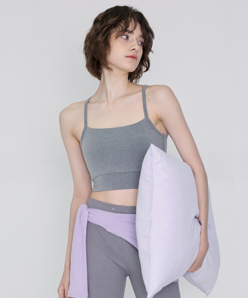 DEVIWEAR(デヴィウェア)の「女性 ヨガウェア DEVI-TS0032-グレー ピラティス フェノミ クロップトップ(チューブトップ・レディース・その他・LARGE/MEDIUM/SMALL)」の3枚目の写真