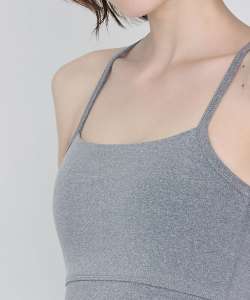 DEVIWEAR(デヴィウェア)の「女性 ヨガウェア DEVI-TS0032-グレー ピラティス フェノミ クロップトップ(チューブトップ・レディース・その他・LARGE/MEDIUM/SMALL)」の4枚目の写真