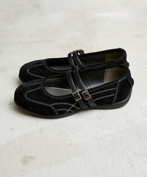 MARY QUANT × PUBLUX/マリークワント フェイクスエード メリージェーン