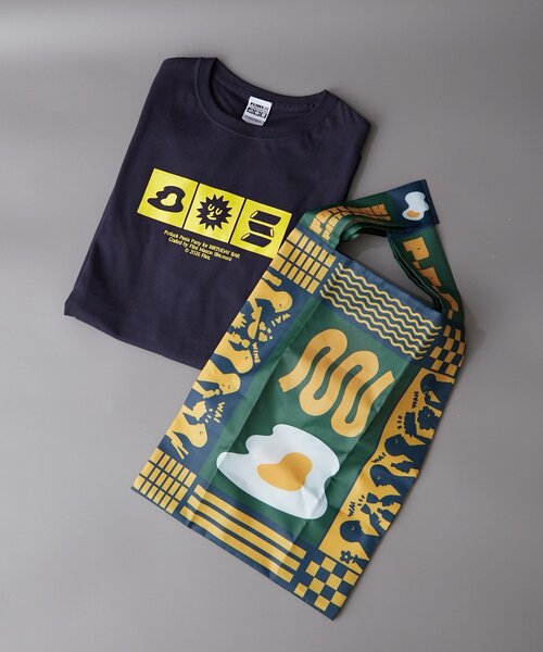 BIRTHDAY BAR(バースデイバー)の「【クリエイター「FLINT MASON」× BIRTHDAY BAR 初コラボ!】POTLUCK PASTA PARTYエコバッグ(エコバッグ/サブバッグ・レディース・ネイビー/オレンジ・0)」の5枚目の写真