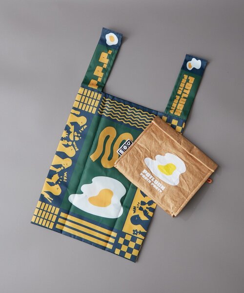 BIRTHDAY BAR(バースデイバー)の「【クリエイター「FLINT MASON」× BIRTHDAY BAR 初コラボ!】POTLUCK PASTA PARTYエコバッグ(エコバッグ/サブバッグ・レディース・ネイビー/オレンジ・0)」の6枚目の写真