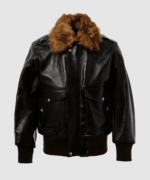 SUGARHILL(シュガーヒル)の「SHRINK LEATHER G-1 JACKET(その他アウター・メンズ・ブラック・2)」の1枚目の写真