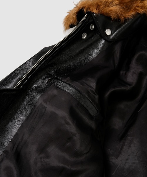 SUGARHILL(シュガーヒル)の「SHRINK LEATHER G-1 JACKET(その他アウター・メンズ・ブラック・2)」の6枚目の写真