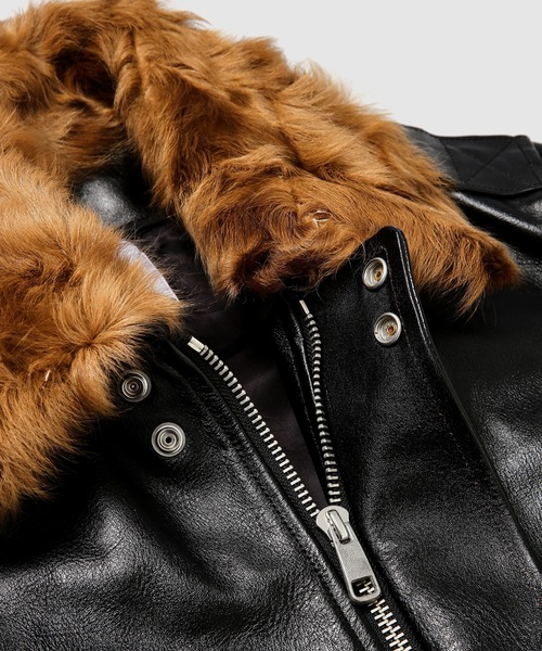 SUGARHILL(シュガーヒル)の「SHRINK LEATHER G-1 JACKET(その他アウター・メンズ・ブラック・2)」の3枚目の写真