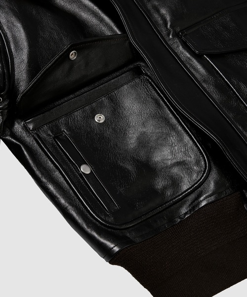 SUGARHILL(シュガーヒル)の「SHRINK LEATHER G-1 JACKET(その他アウター・メンズ・ブラック・2)」の13枚目の写真