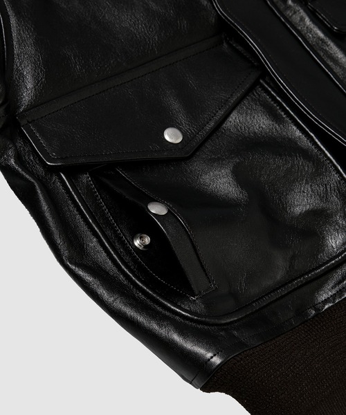 SUGARHILL(シュガーヒル)の「SHRINK LEATHER G-1 JACKET(その他アウター・メンズ・ブラック・2)」の14枚目の写真