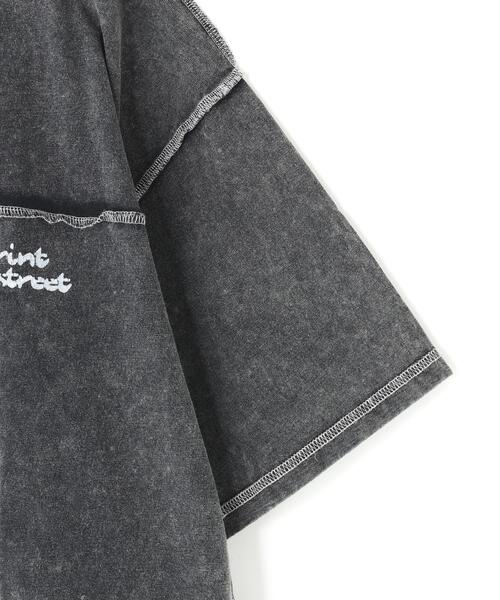 over print(オーバープリント)の「overprint/オーバープリント/別注pigment SHOPPER Tee(Tシャツ/カットソー・レディース・チャコールグレー・L/M/S/XL)」の5枚目の写真