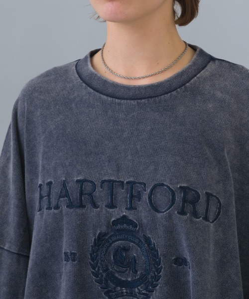 enhaut(アンオート)の「パウダー加工 天竺編み 袖ボリューム HART FORD 刺繍 Tシャツ ロンT(Tシャツ/カットソー・レディース・アイボリー/ライトベージュ/チャコールグレー/ネイビー・FREE)」の19枚目の写真