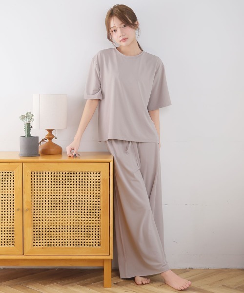 着るだけ 快眠ウェア 半袖 上下セット / セットアップ（ルームウェア