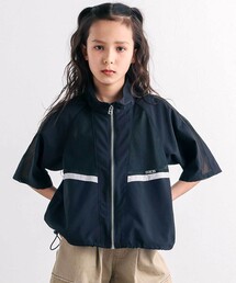 nexchic（ネクシック）の「メッシュ切り替えタフタジップアップジャケット(110~150cm)（ナイロンジャケット）」