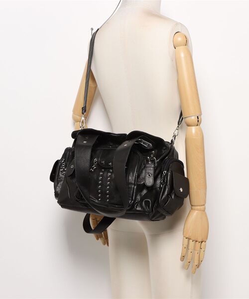 SPINNS（スピンズ）の「合皮ショルダーバッグ/3ポケット/平成ギャル（ショルダーバッグ・レディース・ブラック/ゼブラ・ONESIZE）」の6枚目の写真