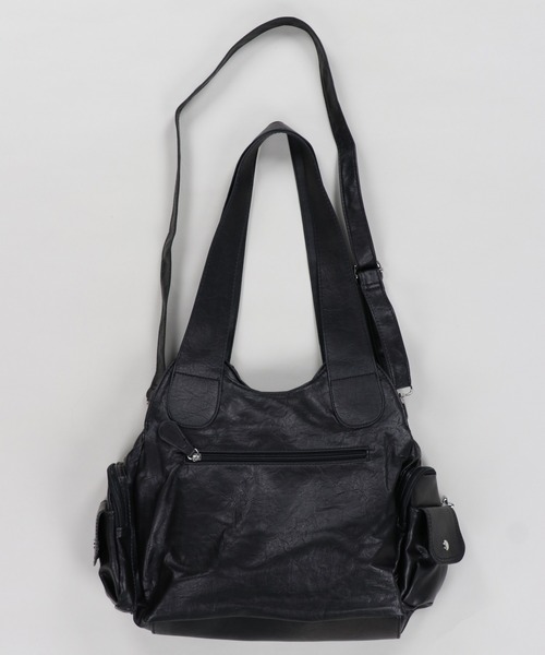 SPINNS（スピンズ）の「合皮ショルダーバッグ/3ポケット/平成ギャル（ショルダーバッグ・レディース・ブラック/ゼブラ・ONESIZE）」の7枚目の写真