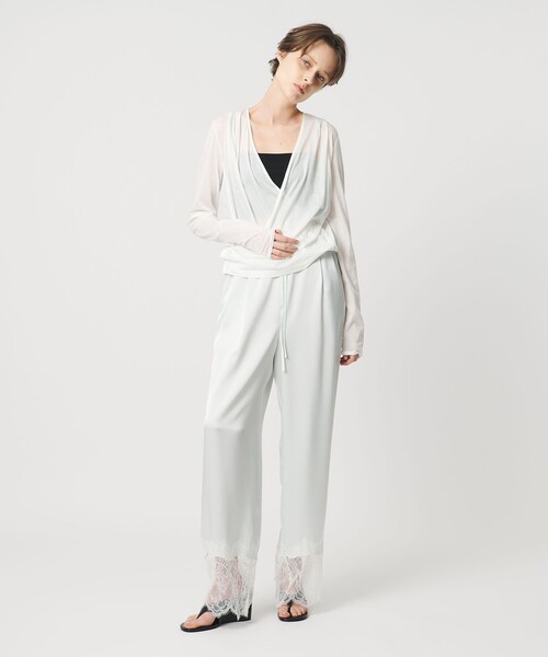 AEWEN MATOPH（イウエン マトフ）の「＜AEWEN MATOPH＞ジャージーカシュクールカーディガン（カーディガン/ボレロ・レディース・ブラック/ホワイト/ライム・FREE）」の6枚目の写真