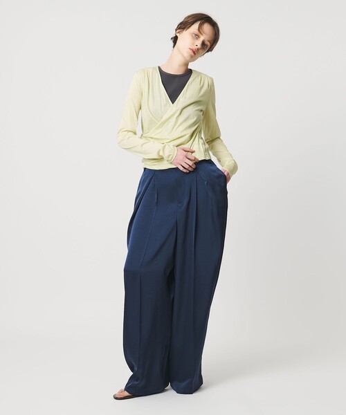 AEWEN MATOPH（イウエン マトフ）の「＜AEWEN MATOPH＞ジャージーカシュクールカーディガン（カーディガン/ボレロ・レディース・ブラック/ホワイト/ライム・FREE）」の15枚目の写真