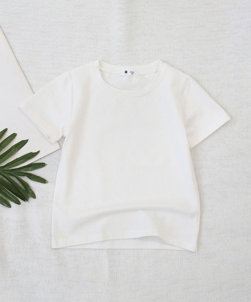 aimoha(アイモハ)の「【aimoha-KIDS-】ベーシック半袖Tシャツ (SS)(Tシャツ/カットソー・キッズ・ホワイト/ベージュ・110/90/100/150/140/130/120)」の3枚目の写真